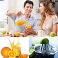 thumbnail image 3 of MUMQAQ Citrus Lemon Orange Grapefuit Juicer Manual Squeezer Stainless Steel 304 Robust Hand Juicer Reamer Rotation Press with Strainer, Dishwasher Safe, Easy to Clean, Heavy Duty, 3 of 7