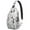 Halloween Dancing Skeletons-1, variant on Sling Backpack,Halloween Dancing Skeletons Sling Bag with Water Bottle Holder,Waterproof Sling Bag for Men/Women with Headphone Jack for Hiking,Travel