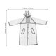 thumbnail image 2 of unbranded Poncho Portátil Transparente Impermeable Con Borde Negro Para Lluvia Y, 2 of 6