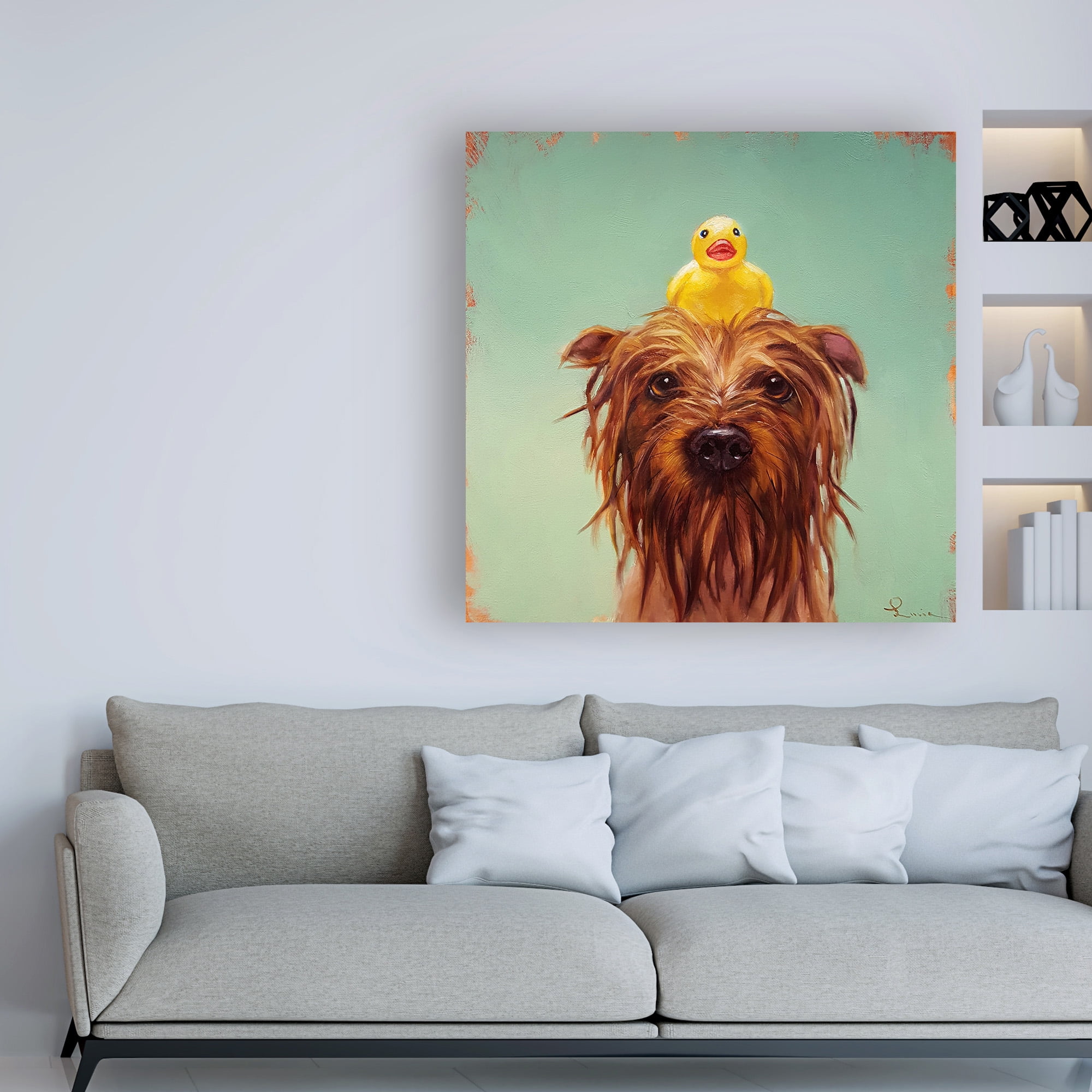 Trademark Fine Art 'Bath Time' Canvas Art by Lucia Hefferna