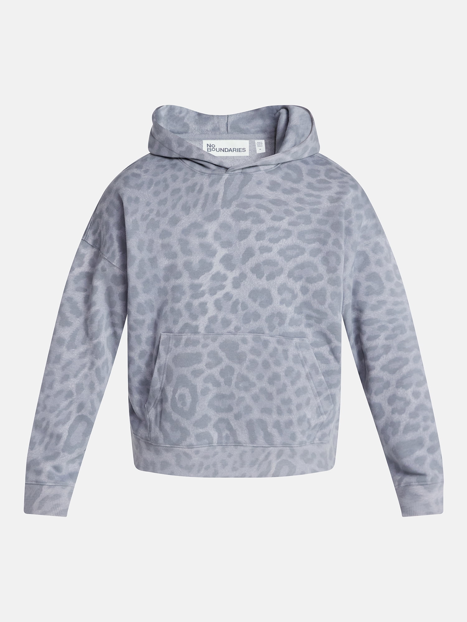 No Boundaries Oversized Hoodie with Long Sleeves, Men's XS-4XLT