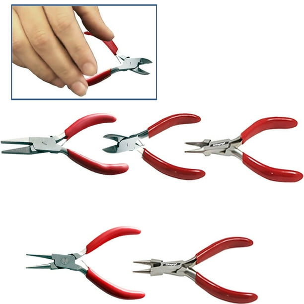 5pcs Jewelers Mini Pliers 3” Set Jewelry Making Beading Wire Wrapping