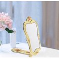 thumbnail image 4 of Nerien Vintage Rose Metal Mirror Comb Set Antique Hand Held Vanity Mirror Comb Set Gold, 4 of 7