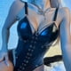thumbnail image 1 of Chaqueta de cuero europea y americana con costuras en perspectiva, traje sexual de Spice Girl para discoteca, uniforme moldeador de cuerpo sexy, mono de tentación, 1 of 6