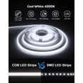 thumbnail image 2 of ADEN-3M COB LED Lights Strip for Bedroom AC110V Plug in with Switch 10FT LED Neon Rope Lights Waterproof Cool White 6000K LED Tape for Garden Patio Pool DIY Lighting and Home Decoration, 2 of 4