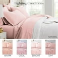 thumbnail image 4 of Southshore Fine Living, Inc. Split King Sheet Set, Fitted and Flat Sheet, Pink Pillow Cases, Pink, 4 of 9
