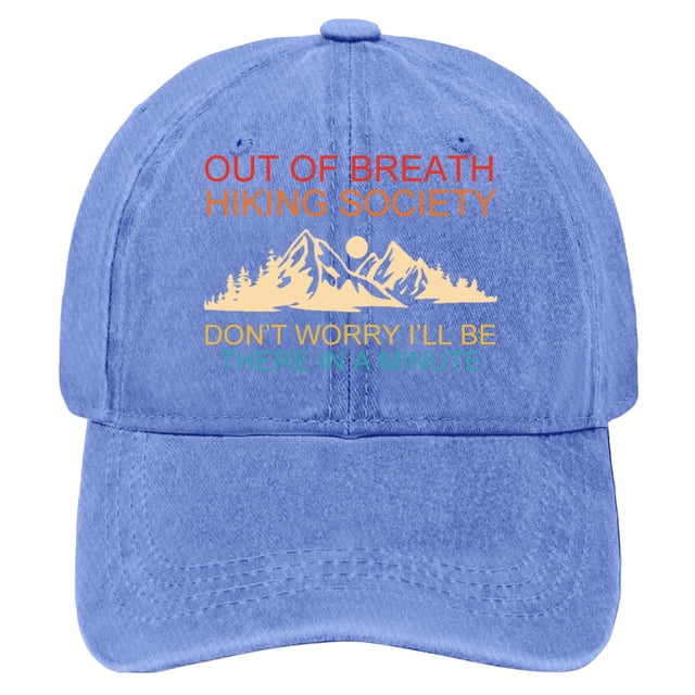 TIEVOSA Casquette de Randonnée Amusante Colorée Rétro Imprimée Casquette de Baseball Classique Ajustable (Bleu)
