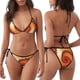 thumbnail image 3 of Balery Orange Rotating Pijama Estampado Bikini de Dos Piezas para Mujer - Conjunto de Bikini Ajustable Sexy y Cómodo para Playa, 3 of 6