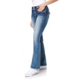 thumbnail image 5 of WallFlower Women's Luscious Curvy Bootcut Mid-Rise Bling Insta Stretch Juniors Jeans (Standard and Plus), 5 of 5
