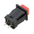 thumbnail image 3 of Interruptor de botón pulsador cuadrado rojo de montaje de 12 mm Uxcell SPST NO 2 paquetes, 3 of 5