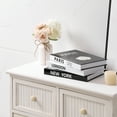 thumbnail image 3 of Decorative Books for Home Decor, 3 Pcs Coffee Table Books Decor, Faux Books for Decoration, White Decor Books, Fashion Books Decor, Designer Books Decor Set for Living Room, Shelf Decor, 3 of 7