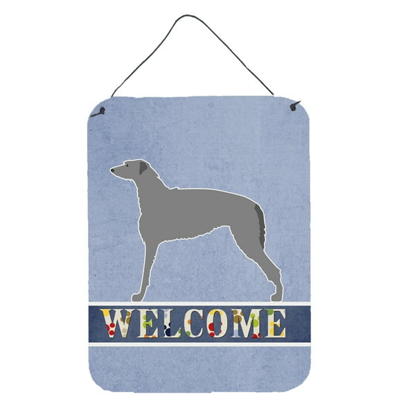Caroline's Treasures BB5500DS1216 Scottish Deerhound Welcome Wall or Door Hanging Prints, 12x16, multicolor