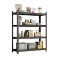 thumbnail image 2 of IVV Adjustable Metal Storage Rack, 4 Tier Heavy Duty Shelving Unit for Home, Kitchen, Garage, Supermarket, Max Load 1200LBS, Black, 2 of 7