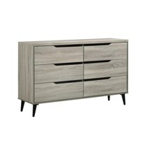 Picket House Furnishings Cohen 6-Drawers Bedroom Dresser in Gray