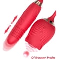 thumbnail image 2 of Vibrators and Adult Sex Toys: Rose Sex Stimulator with Dildo for Women Couples, 2 of 10