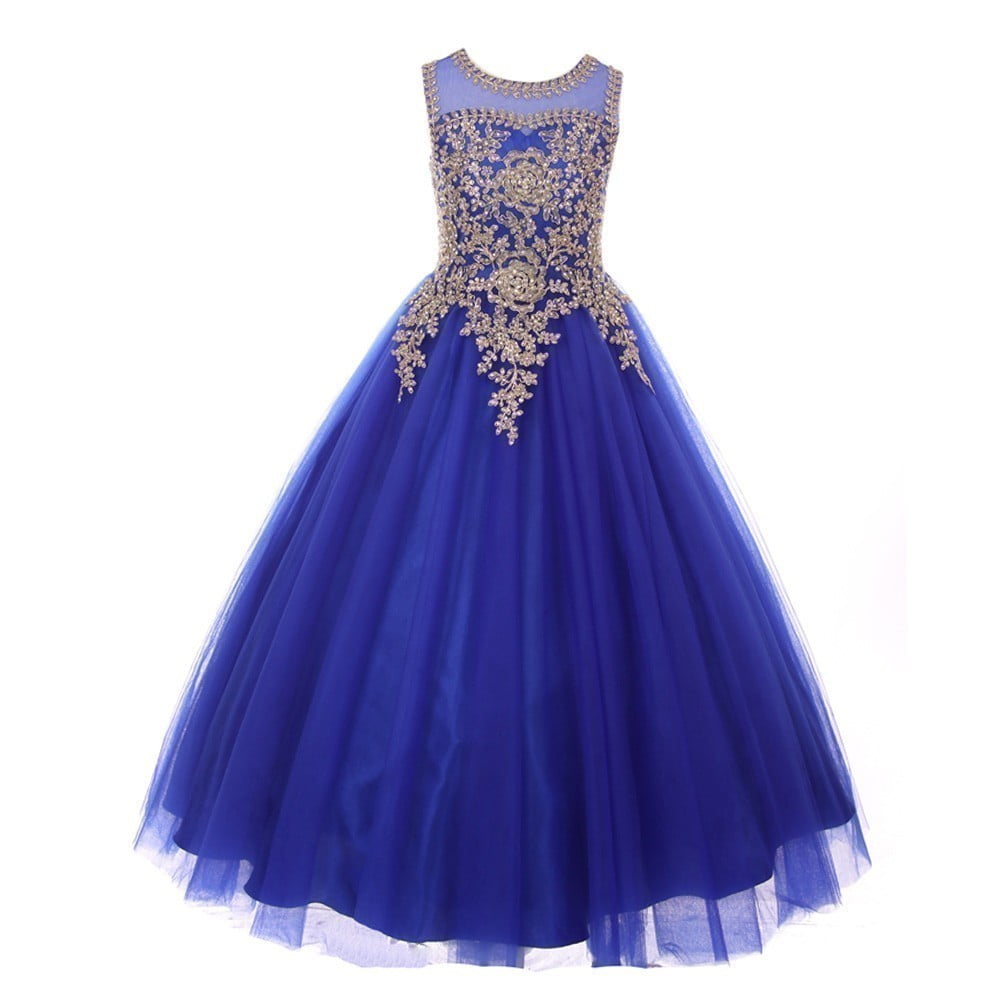 Online royal blue and gold wedding dresses online cheap – Deep back