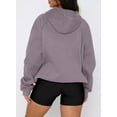 thumbnail image 4 of KISSMODA Women Half Zipper Pullover Sweatshirt Long Sleeve Hoodies Kangaroo Pocket Fleece Basic Sweater, 4 of 4