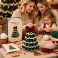 thumbnail image 3 of Crochet Christmas Tree Kit, DIY Beaded Christmas Tree Kit, Crochet Christmas Craft for Adults and Beginners, Handmade Woven Christmas Tree for Christmas Home Decor, 3 of 7
