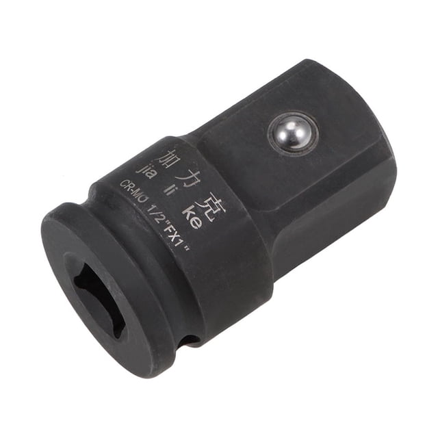 Adaptador de socket de impacto Uxcell 1/2" F a 1" M para llaves de trinquete, hembra a macho, Cr-Mo negro