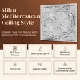 thumbnail image 4 of DCT10-Milan 2 ft. x 2 ft. PVC Glue-up or Lay-in Ceiling Tile in Old Black White (40 Sq.ft / Pack) - 10 Pieces, 4 of 24