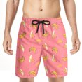 thumbnail image 2 of JAJAHO Mens Beach Shorts Funny Print Streetwear Loose Fit Casual Drawstring Shorts Vacation Holiday Comfy Bottoms, 2 of 3
