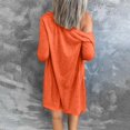 thumbnail image 4 of Vedolay Cardigan Sweaters for Women Long Sleeve Oversized Open Front Sweaters Coat 2023 Orange,XL, 4 of 5