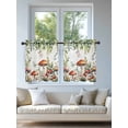 thumbnail image 4 of Mushrooms Tier Curtains 36 Inch Length,Sheer Curtains for Bedroom Living Room Window Spring Flowers Leaves Butterflies Botanical Small Half Window Kitchen Curtains & Drapes 27.5"x36" 2 Panels, 4 of 6
