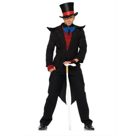 Leg Avenue Men's 6 Piece Evil Mad Hatter Jacket With Hat And Gloves