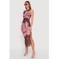 thumbnail image 2 of Women's Floral Mesh Sleeveless One Shoulder Dress, 2 of 3