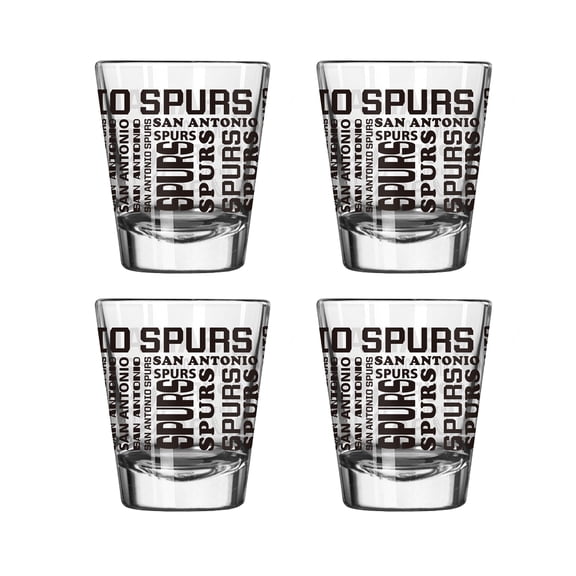 Logo Brands San Antonio Spurs 4-Pack 2oz. Shot Glass Set