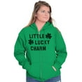 thumbnail image 4 of St Patricks Day Little Lucky Charm Zip Up Hoodie Men's Women's Brisco Brands S, 4 of 6