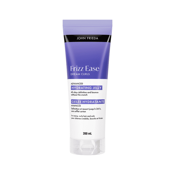 John Frieda Frizz Ease Dream Curls Advanced Hydrating Jelly, styling gel for curly, wavy, and coily hair, Curly Girl Method Approved