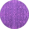 thumbnail image 1 of Ahgly Company Indoor Round Abstract Purple Modern Area Rugs, 6' Round, 1 of 4