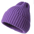 thumbnail image 1 of Femmes Hommes Tricoté Hiver Mode Couleur Rayé Impression Chapeaux Rayés Boule de Poils Raton Laveur Chaud Bonnet de Ski Chaud Bonnet Bombers Tuques Chapeaux Multicolore, 1 of 3