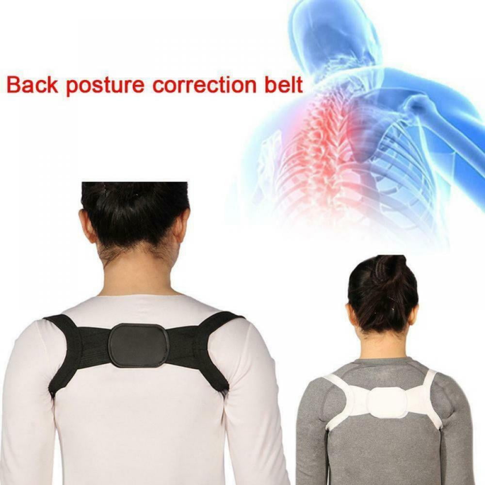 Posture Corrector For Men And Women - Adjustable Upper Back Brace For Clavicle Support and Providing Pain Relief From Neck, Back and Shoulder (White)