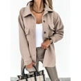 thumbnail image 2 of Womens Corduroy Shirt Long Sleeve Button Down Shirts Casual Jacket Tops Shacket, 2 of 8