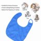 thumbnail image 3 of 6-Pack Soft Cotton Knit Bibs for Infants, Waterproof and Absorbent Feeding Essentials for Girls, 3 of 5
