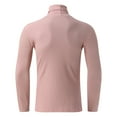 thumbnail image 5 of HBFAGFB Col Roulé Hauts pour Hommes Ajusté Manches Longues Chemises Décontractées Polyvalentes Rose Taille g, 5 of 5