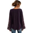 thumbnail image 4 of Womens Halloween Shirt, Floral Skeleton Ribcage Print Bell Sleeve Gothic Blouse, Spooky Season Halloween Costume Top for Women, 4 of 7