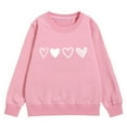 thumbnail image 4 of shqvo Girls Valentine Sweatshirts Oversized Love Heart Graphic Sweatshirts Spring Long Sleeve Crewneck Cute Pullover Tops Valentines Day Gifts for Kids, 4 of 4