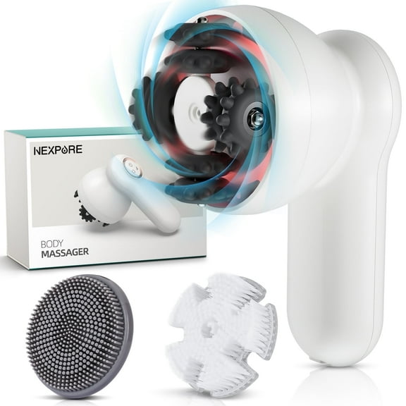 NEXPURE Body Sculpting Machine, Professional Cellulite Massager, IPX6 Waterproof, Electric Body Brush Set for Deep Cleansing, Exfoliation