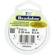 Beadalon 7-Strand 0.38mm Satin Gold Bead-Stringing Wire, 20 Ft.