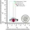 thumbnail image 7 of Round Beaded Marquise Style Ruby Cubic Zirconia Black Tone 925 Sterling Silver, Size 7, 7 of 7