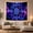 Blue Star Wheel, variant on Intricate Mandala Set Against a Cosmic Galaxy, Mystical Psychedelic for Astronomy Fans, Celestial Wall Art Decor Housewarming Gift Tapestry Wall Hanging for Living Room and Bedroom