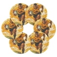 thumbnail image 2 of WOBOGO Rugby Player Running on The Field Of Play Coil Coasters Set of 6 Minimalist Cotton Woven 3.94 inch Non-Slip Insulated and Absorbent Home Accessories., 2 of 7