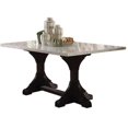 thumbnail image 1 of Acme Furniture Table à Manger Rectangulaire en Marbre, Espresso Blanc, 1 of 1
