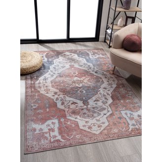 5' X 8' Natural Bamboo Area Rug – Non-Slip, Indoor Use, Modern Brown Style 2 thumbnail image