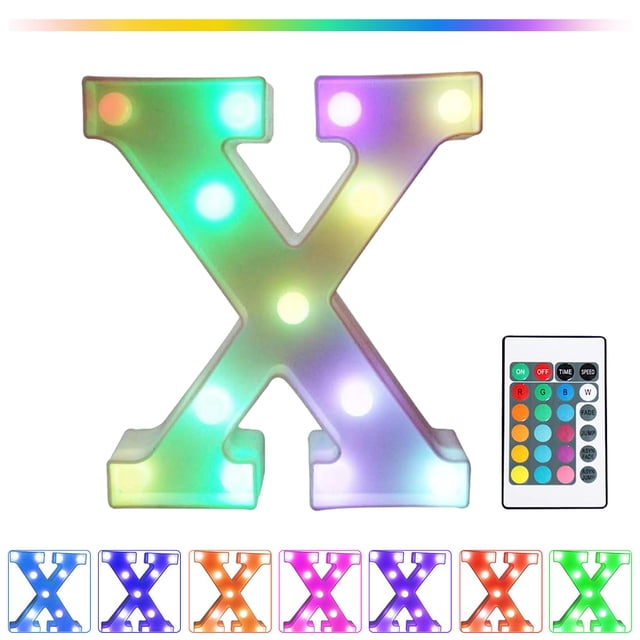 Colorful LED Marquee Letter Lights With Remote ?Party Bar Letters With Lights Decorations For The Home - Multicolor