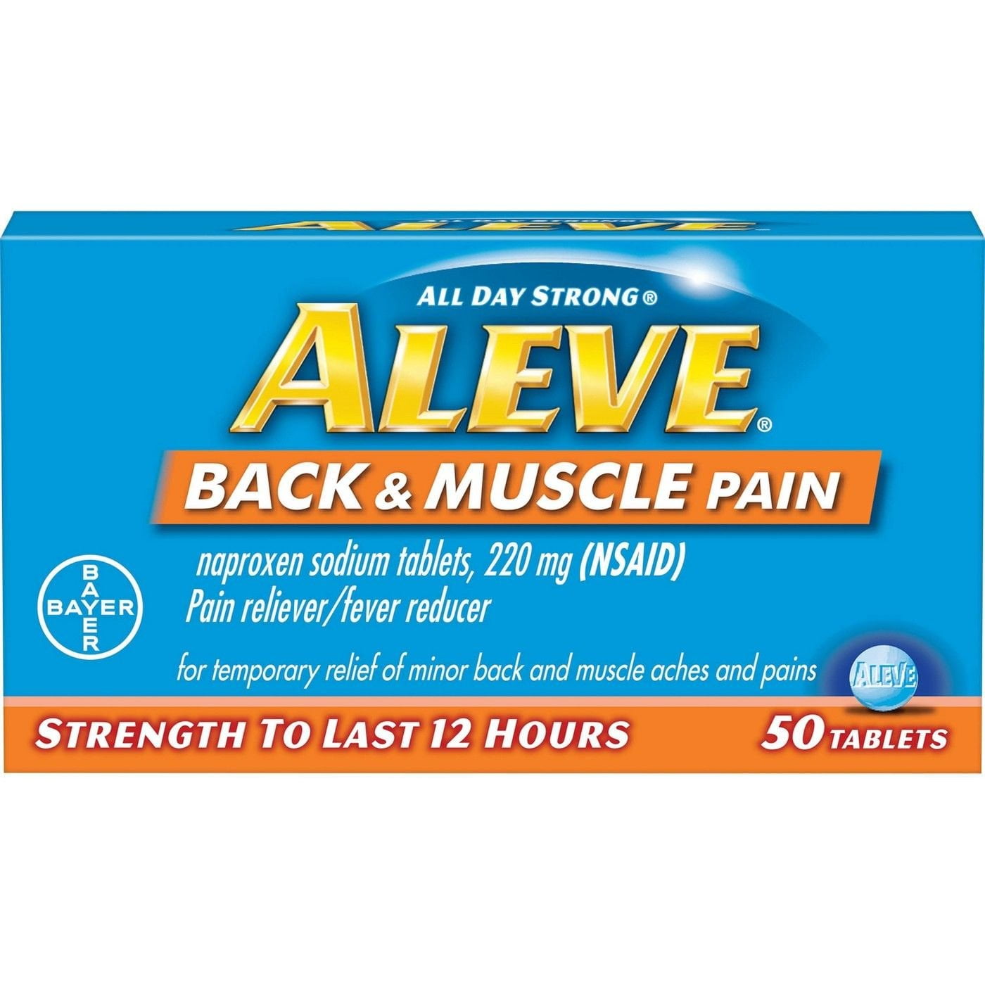 Aleve Back Muscle Pain Reliever Fever Reducer w/ Naproxen Sodium Aleve Back Muscle Pain Reliever Fever Reducer w/ Naproxen Sodium