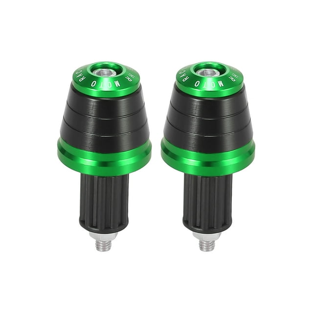 Unique Bargains 2pcs Titanium Tone Universal 17mm Hand Grips Handlebar End Caps Plug Replacement for Motorcycle
